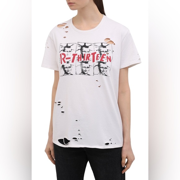 R13 Mona Lisa Boy Tee. Size large - Picture 1 of 10